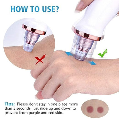 6 in 1 Multi-function Blackhead Remover Tools | Electric Derma suction Machine | USB Rechargeable Acne Pimple Pore Cleaner Vacuum tool | Facial Cleanser Device for Nose & Skin Care