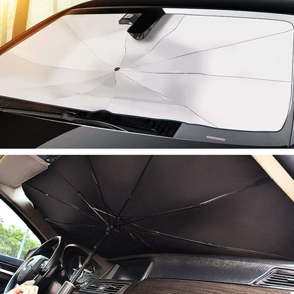 TEKCOOL Car Sunshade Windshield Cover, Umbrella Windshield Sunshade for Car Front Window Sun Protection & Heat Insulation Foldable Sunshade Full Cover Sunshade for Most Vehicles'
