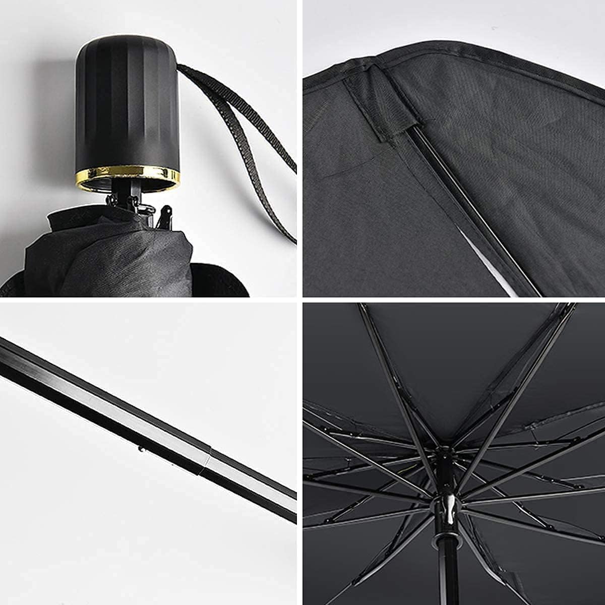 TEKCOOL Car Sunshade Windshield Cover, Umbrella Windshield Sunshade for Car Front Window Sun Protection & Heat Insulation Foldable Sunshade Full Cover Sunshade for Most Vehicles'