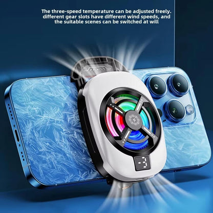 TL-16 Instant Mobile Cooler – Semiconductor Gaming Cooling Fan with LCD Display,RGB Lights & 3 Cooling Modes for iOS & Android
