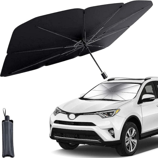 TEKCOOL Car Sunshade Windshield Cover, Umbrella Windshield Sunshade for Car Front Window Sun Protection & Heat Insulation Foldable Sunshade Full Cover Sunshade for Most Vehicles'
