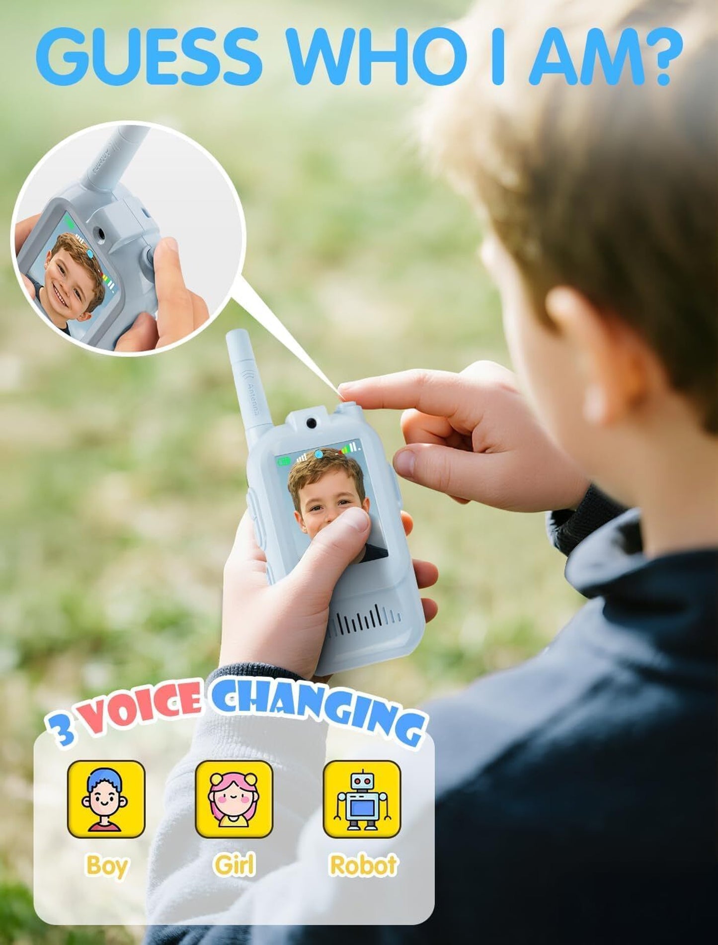 PROXN Video Walkie Talkies for Kids – Fun Two-Way Communication Toy with Video Calling Feature for Boys & Girls Ages 3–7 Years, Pink & Blue Color