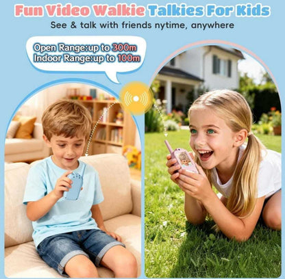 PROXN Video Walkie Talkies for Kids – Fun Two-Way Communication Toy with Video Calling Feature for Boys & Girls Ages 3–7 Years, Pink & Blue Color